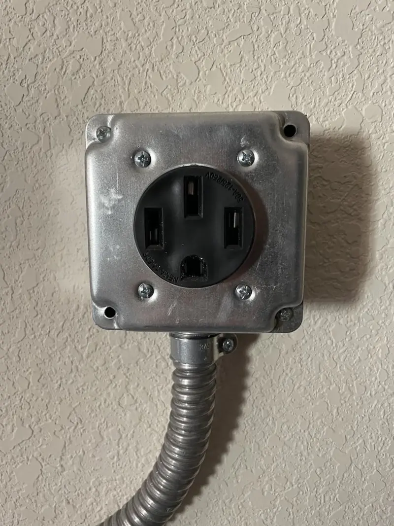NEMA 14-50 outlet installed for Smart Home Electrical in Laurel